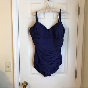 Purple Miraclesuit Rialto with skirt